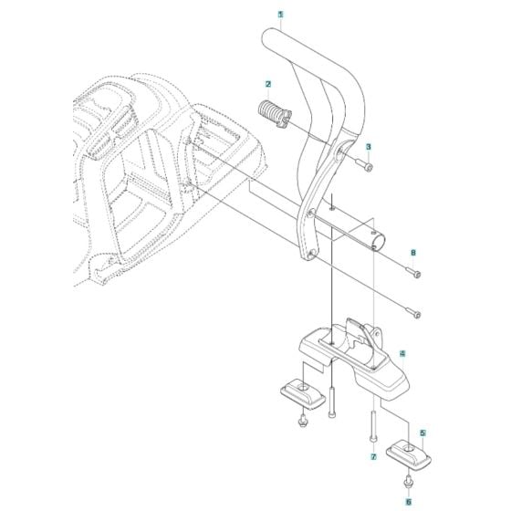 Front Handle for Husqvarna K1 PACE RAIL Battery Disc Cutter