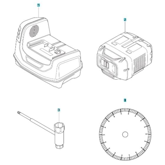 Accessories for Husqvarna K1 PACE RESCUE Battery Disc Cutter