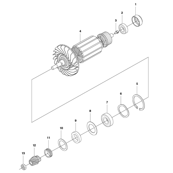 Motor Assembly for Husqvarna K3000 Cut N Break Disc Cutters