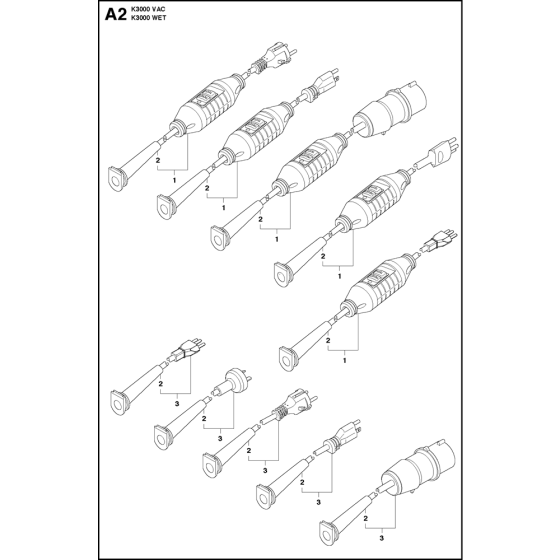 Electrical Assembly for Husqvarna K3000 Vac Disc Cutters