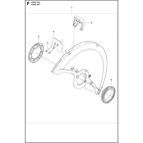 Wheels & Tires Assembly for Husqvarna K3000 Vac Disc Cutters