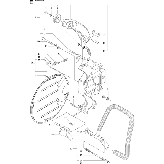 Guards Assembly for Husqvarna K3600 Mkii Disc Cutters