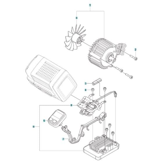 Electrical for Husqvarna K540I Battery Disc Cutter