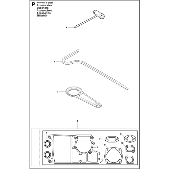 Short Block Assembly for Husqvarna K650 Cut N Break Disc Cutters