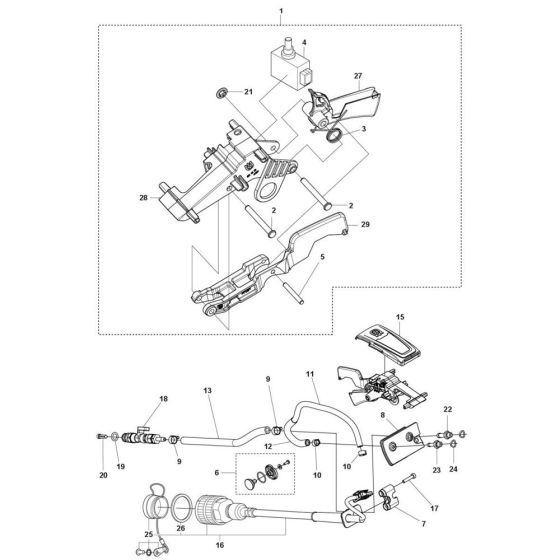 Electrical Assembly for Husqvarna K7000 Chain Flush Concrete Cutter