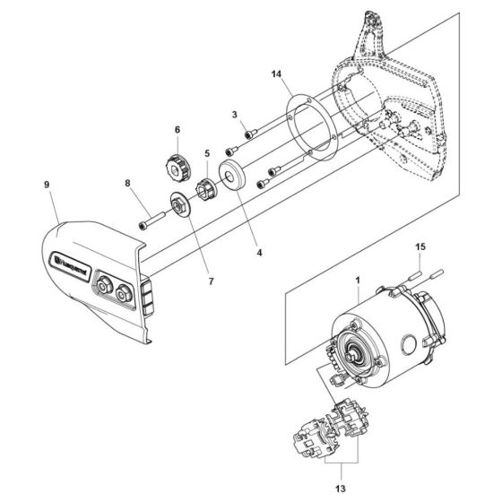 Motor Assembly for Husqvarna K7000 Chain Disc Cutter