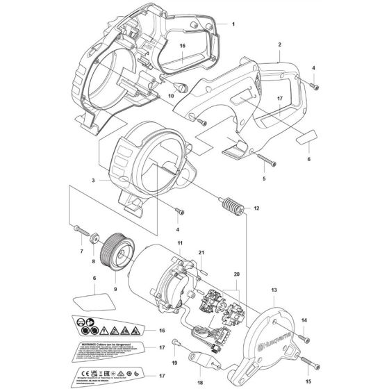 Motor Assembly for Husqvarna K7000 Ring Disc Cutter