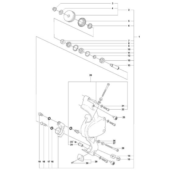 Cover Assembly for Husqvarna K7000 Ring Disc Cutter