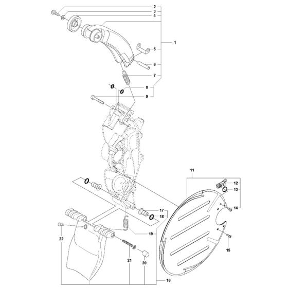 Guard 14" Assembly for Husqvarna K7000 Ring Disc Cutter