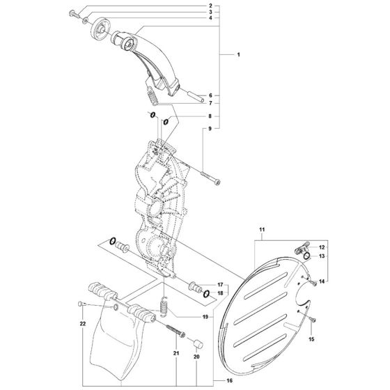 Guard 17" Assembly for Husqvarna K7000 Ring Disc Cutter