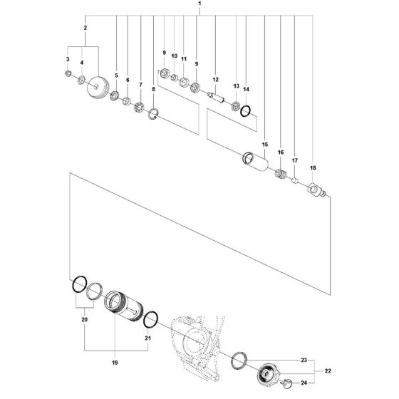 Guide Assembly for Husqvarna K7000 Ring Disc Cutter