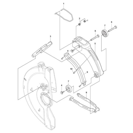 Guard Assembly for Husqvarna K7000 SmartGuard Disc Cutter