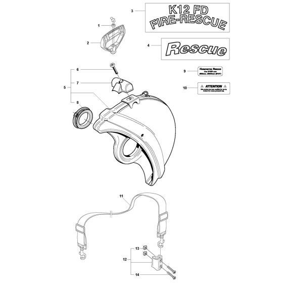 Rescue Assembly for Husqvarna K760 Disc Cutters