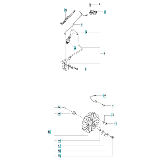 Ignition Assembly for Husqvarna K760 Cut-n-Break II Disc Cutter