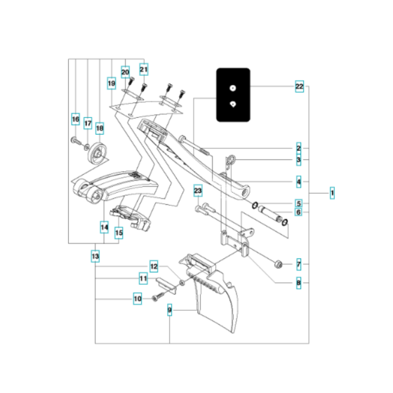 Support Assembly for Husqvarna K760 Cut-n-Break II Disc Cutter