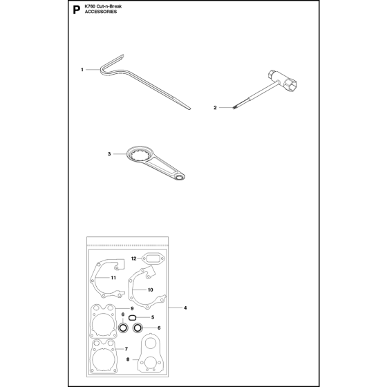 Accessories for Husqvanra K760 Cut N Break Disc Cutters