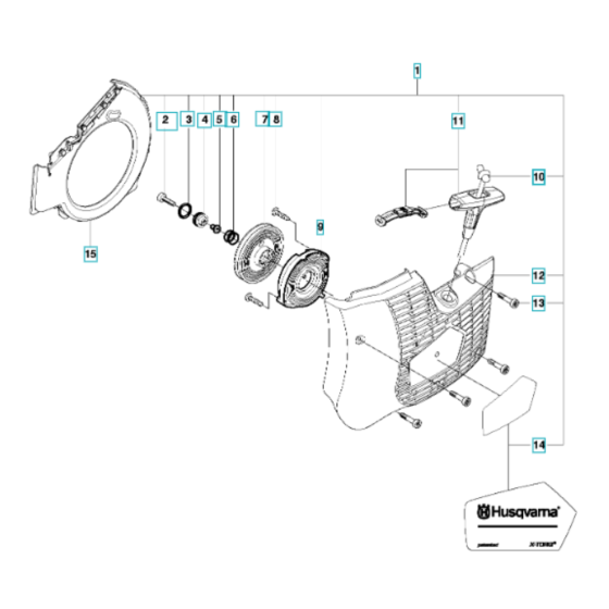 Starter Assembly for Husqvarna K760 II Disc Cutter