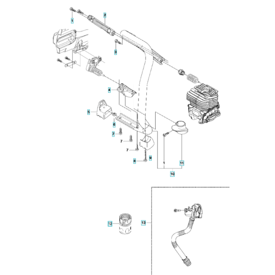 Support Assembly for Husqvarna K760 II Disc Cutter