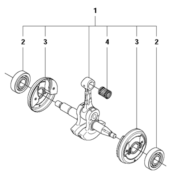 Crankshaft Assembly for Husqvarna K760 Rescue Disc Cutters