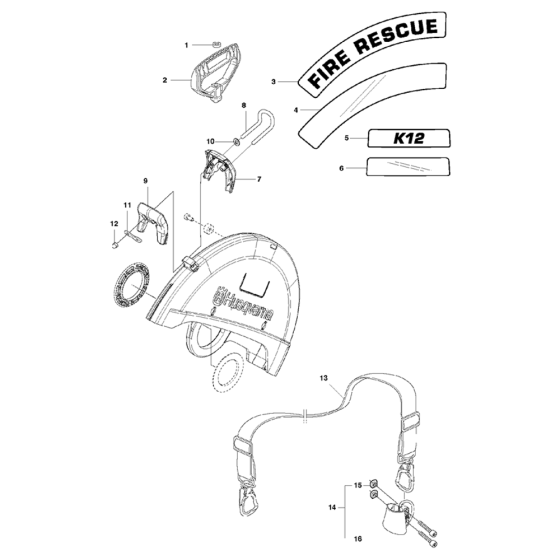 Rescue Assembly for Husqvarna K770 Disc Cutters