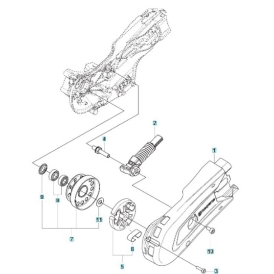 Clutch Assembly for Husqvarna K770 OilGuard Disc Cutter