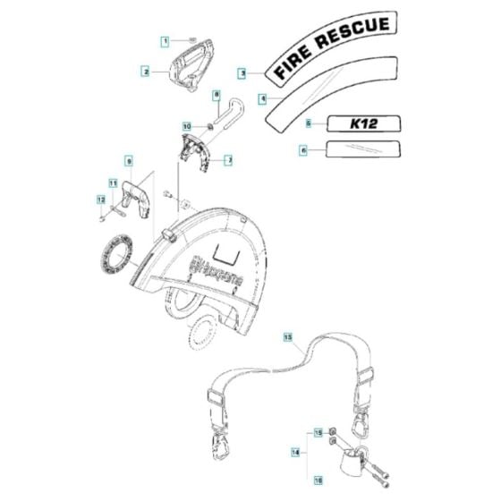 Rescue Assembly for Husqvarna K770 Rescue Disc Cutter