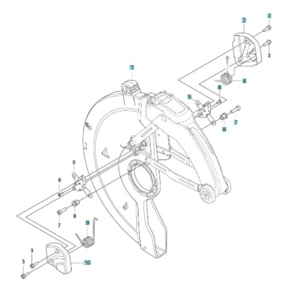 Blade Guard Assembly for Husqvarna K770 SmartGuard Disc Cutter