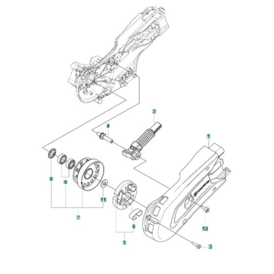 Clutch Assembly for Husqvarna K770 SmartGuard Disc Cutter