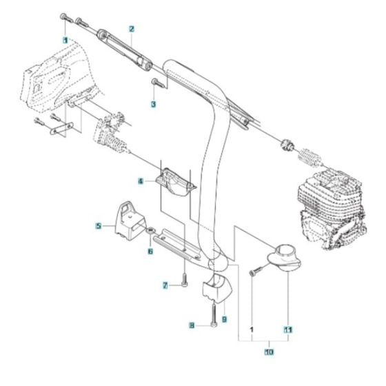 Support Assembly for Husqvarna K770 SmartGuard Disc Cutter