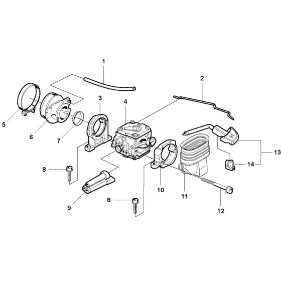 Carburetor Assembly for Husqvarna K950 Rescue Disc Cutters