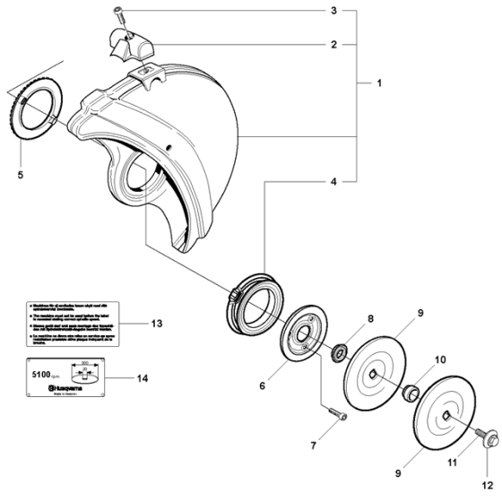 Wheels & Tires Assembly for Husqvarna K950 Disc Cutters