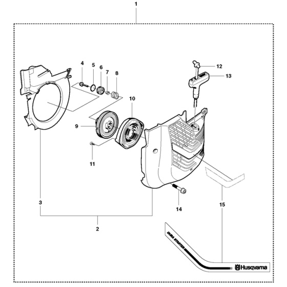 Starter Assembly for Husqvarna K960 Disc Cutters