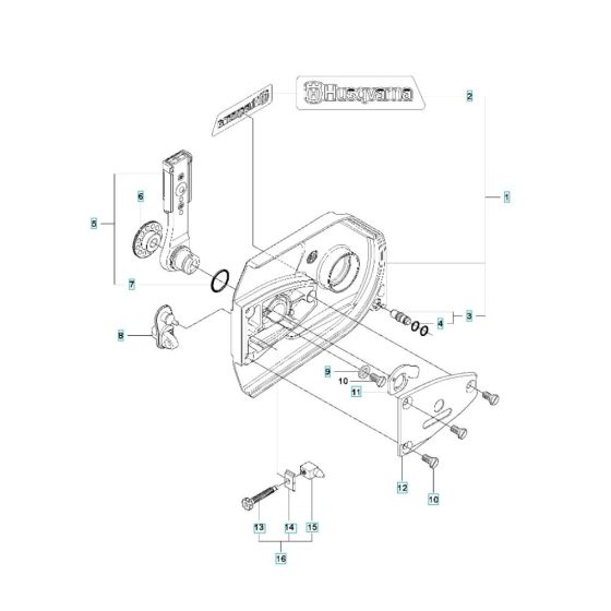 Clutch Cover Assembly for Husqvarna K950 Chain Concrete Cutter