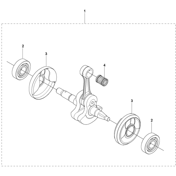 Crankshaft Assembly for Husqvarna K960 Disc Cutters