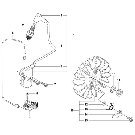 Ignition System Assembly for Husqvarna K960 Disc Cutters