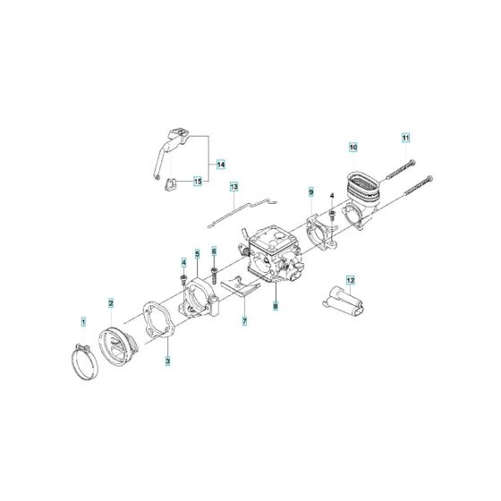 Carburettor Assembly for Husqvarna K960 Chain Concrete Cutter