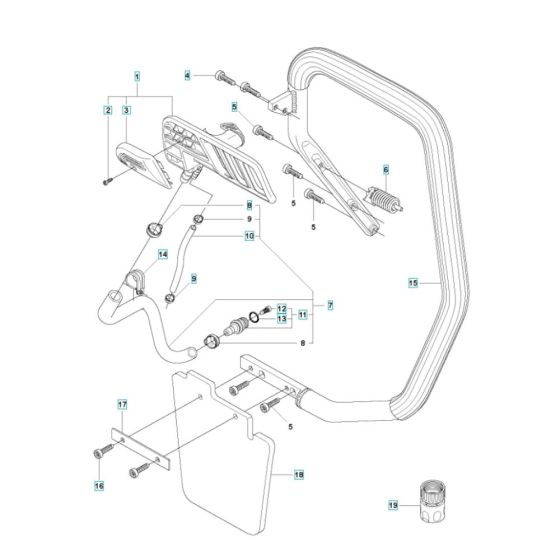 Handle Assembly for Husqvarna K960 Chain Concrete Cutter