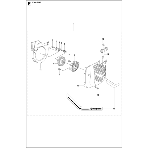 Starter Assembly for Husqvarna K960 Ring Disc Cutters