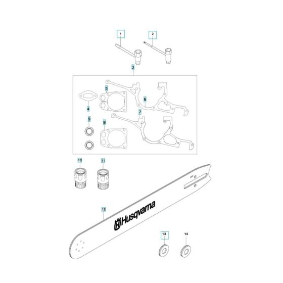 Accessories for Husqvarna K970 Chain III (2-Bolt) Concrete Cutter