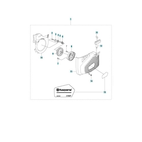 Starter Assembly for Husqvarna K970 Chain Concrete Cutter