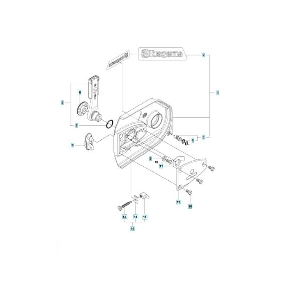 Clutch Cover Assembly for Husqvarna K970 Chain Concrete Cutter