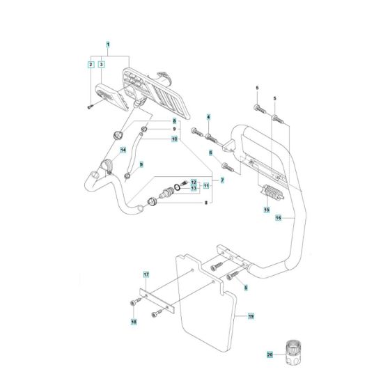 Handle Assembly for Husqvarna K970 Chain Concrete Cutter