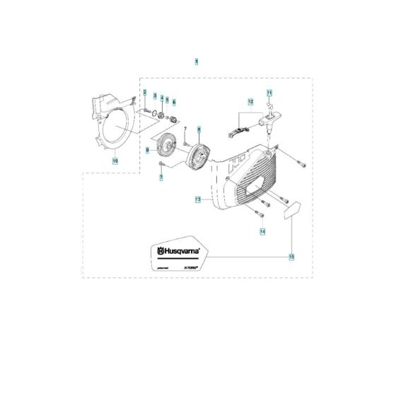 Starter Assembly for Husqvarna K970 Chain III Concrete Cutter