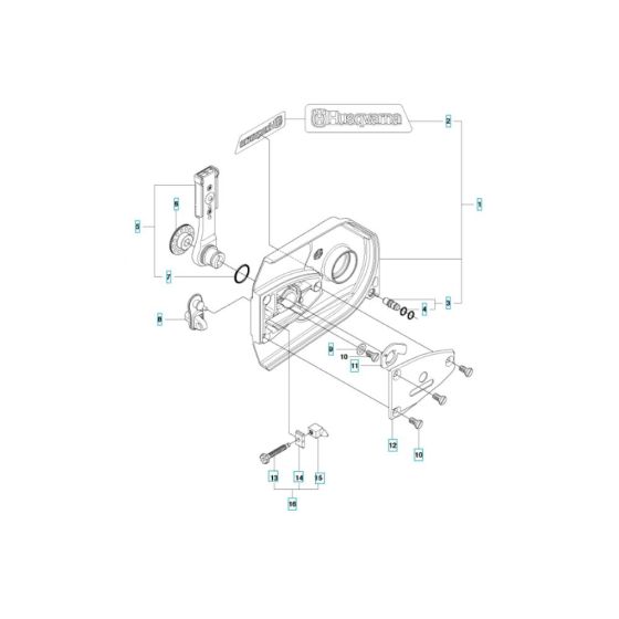 Clutch Cover Assembly for Husqvarna K970 Chain III Concrete Cutter