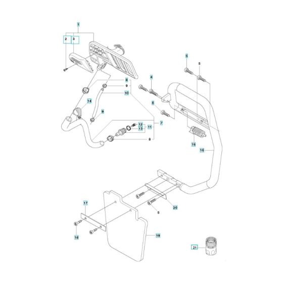 Handle Assembly for Husqvarna K970 Chain III Concrete Cutter