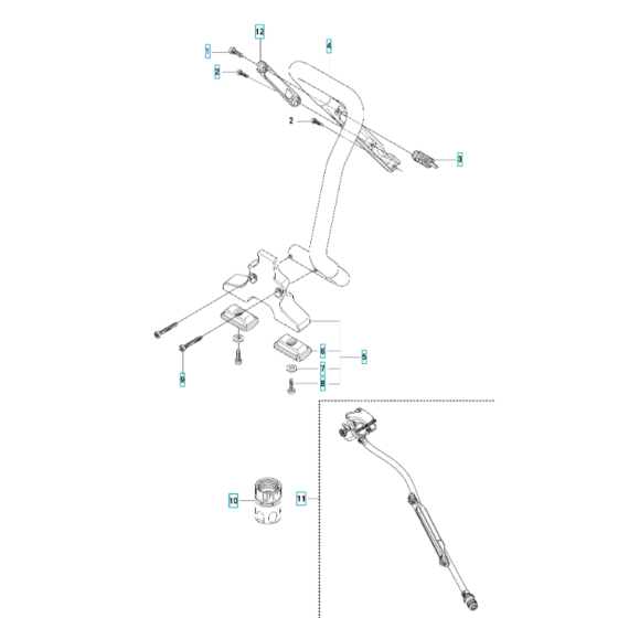 Handle Assembly for Husqvarna K970 III Disc Cutter