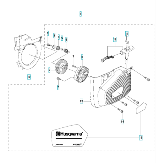 Starter Assembly for Husqvarna K970 III Disc Cutter