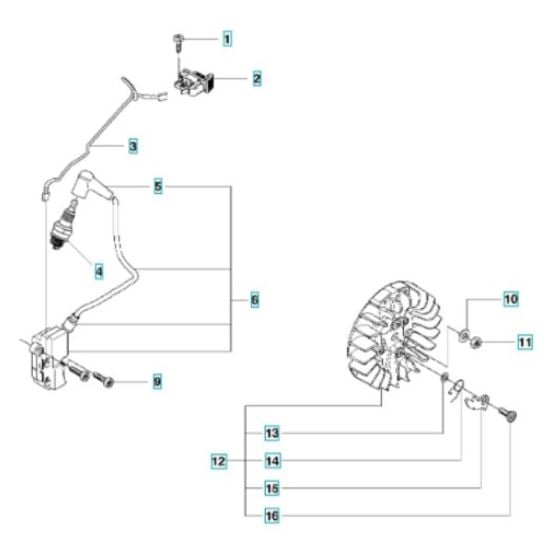 Ignition Assembly for Husqvarna K970 Rescue III Disc Cutter