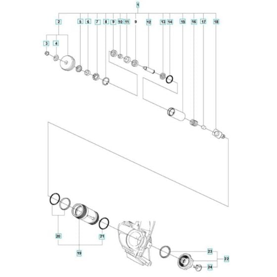 Guide Assembly for Husqvarna K970 Ring III Disc Cutter