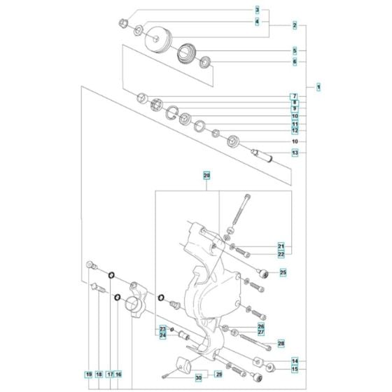 Level Assembly for Husqvarna K970 Ring III Disc Cutter